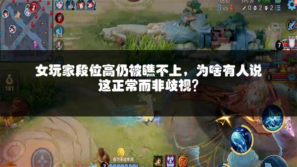 女玩家段位高仍被瞧不上，为啥有人说这正常而非歧视？