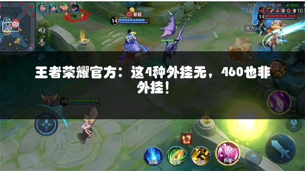 王者荣耀官方：这4种外挂无，460也非外挂！