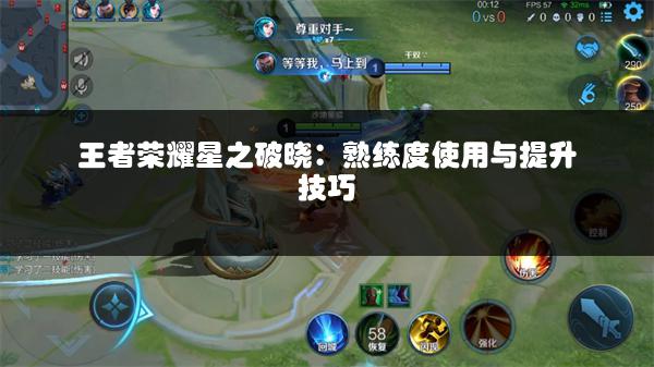 王者荣耀星之破晓：熟练度使用与提升技巧