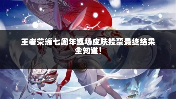 王者荣耀七周年返场皮肤投票最终结果全知道！