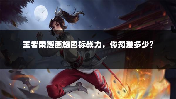 王者荣耀西施国标战力，你知道多少？