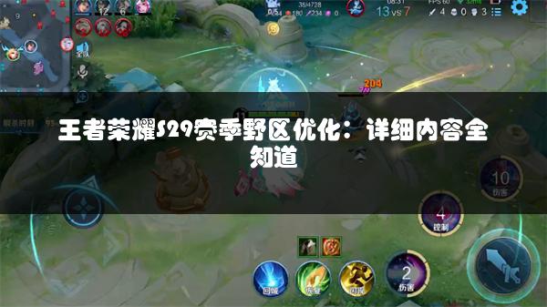 王者荣耀S29赛季野区优化：详细内容全知道