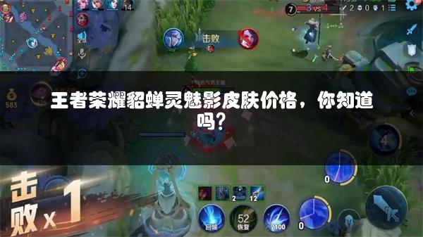 王者荣耀貂蝉灵魅影皮肤价格，你知道吗？
