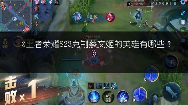《王者荣耀S23克制蔡文姬的英雄有哪些？》
