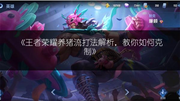 《王者荣耀养猪流打法解析，教你如何克制》