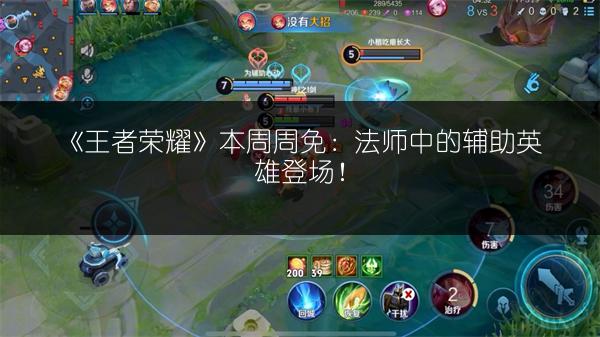《王者荣耀》本周周免：法师中的辅助英雄登场！