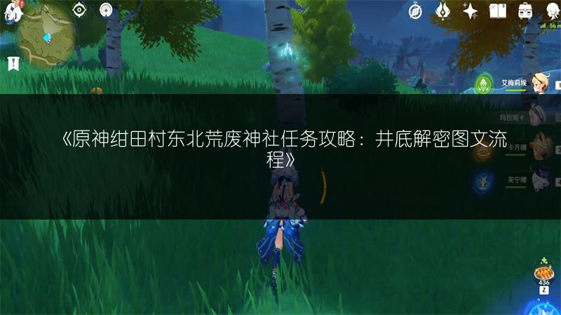 《原神绀田村东北荒废神社任务攻略：井底解密图文流程》