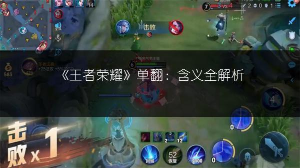 《王者荣耀》单翻：含义全解析