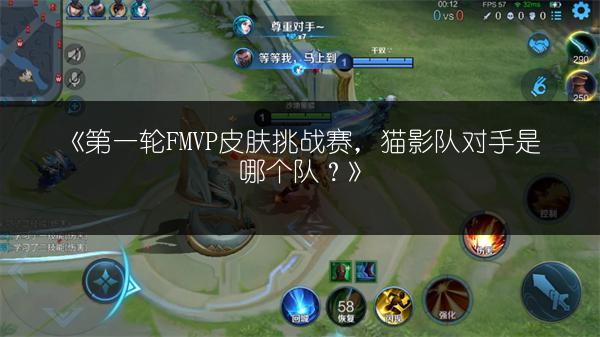 《第一轮FMVP皮肤挑战赛，猫影队对手是哪个队？》
