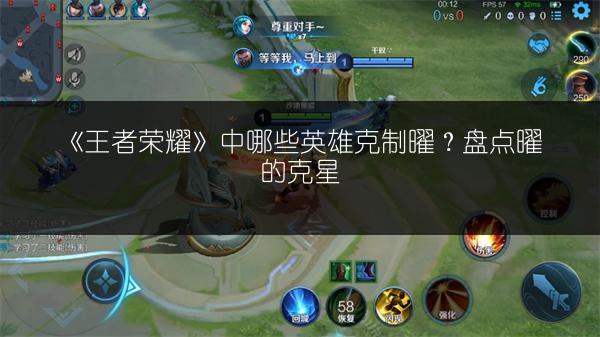 《王者荣耀》中哪些英雄克制曜？盘点曜的克星