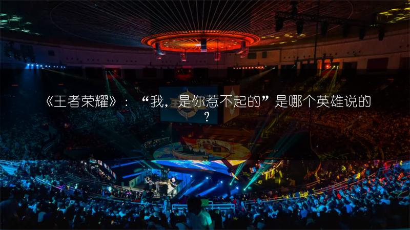 《王者荣耀》：“我，是你惹不起的”是哪个英雄说的？