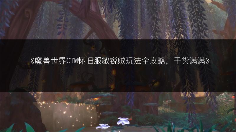 《魔兽世界CTM怀旧服敏锐贼玩法全攻略，干货满满》