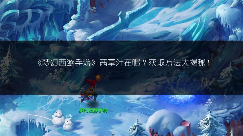 《梦幻西游手游》茜草汁在哪？获取方法大揭秘！