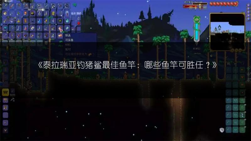 《泰拉瑞亚钓猪鲨最佳鱼竿：哪些鱼竿可胜任？》