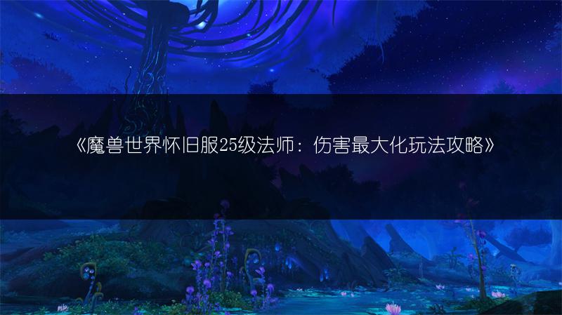 《魔兽世界怀旧服25级法师：伤害最大化玩法攻略》