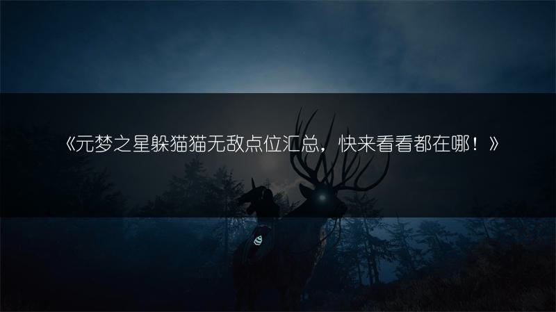 《元梦之星躲猫猫无敌点位汇总，快来看看都在哪！》