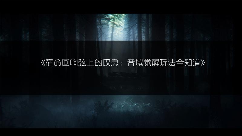《宿命回响弦上的叹息：音域觉醒玩法全知道》