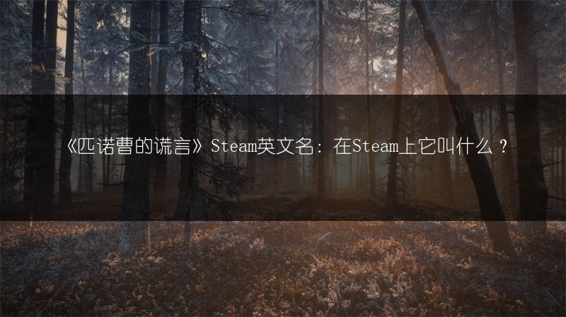 《匹诺曹的谎言》Steam英文名：在Steam上它叫什么？