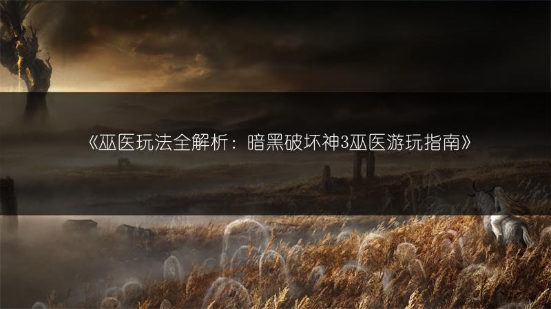 《巫医玩法全解析：暗黑破坏神3巫医游玩指南》