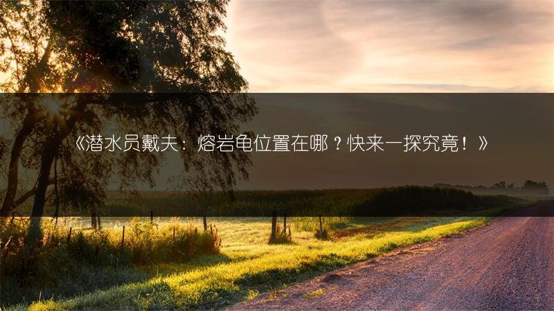 《潜水员戴夫：熔岩龟位置在哪？快来一探究竟！》