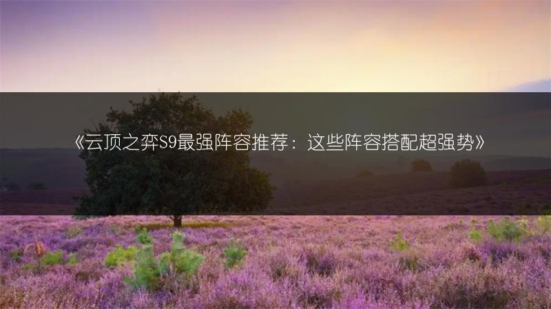 《云顶之弈S9最强阵容推荐：这些阵容搭配超强势》