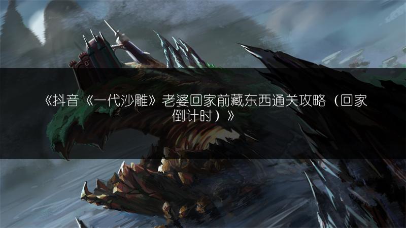 《抖音《一代沙雕》老婆回家前藏东西通关攻略（回家倒计时）》