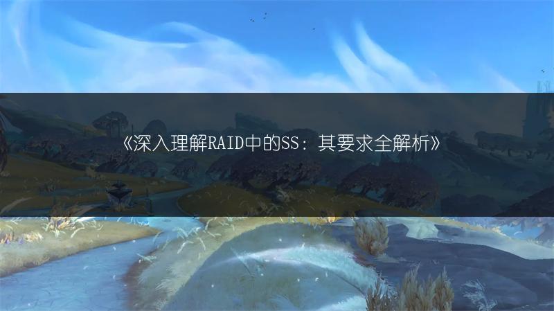 《深入理解RAID中的SS：其要求全解析》