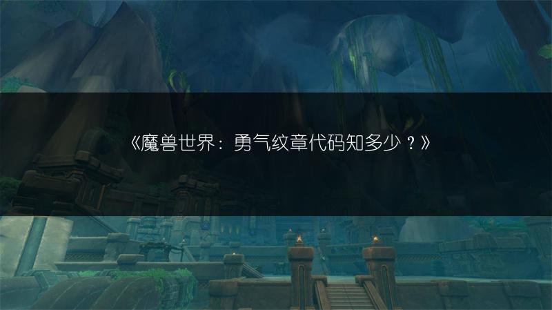 《魔兽世界：勇气纹章代码知多少？》