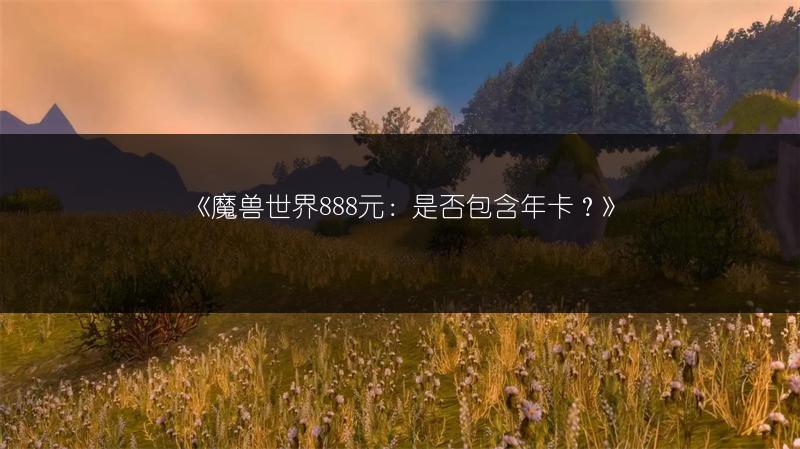 《魔兽世界888元：是否包含年卡？》