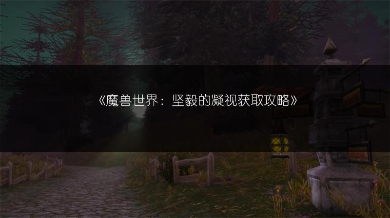 《魔兽世界：坚毅的凝视获取攻略》