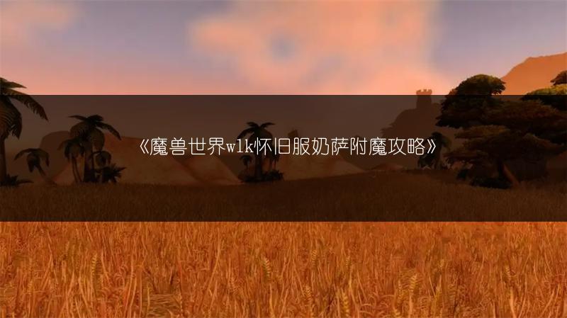 《魔兽世界wlk怀旧服奶萨附魔攻略》