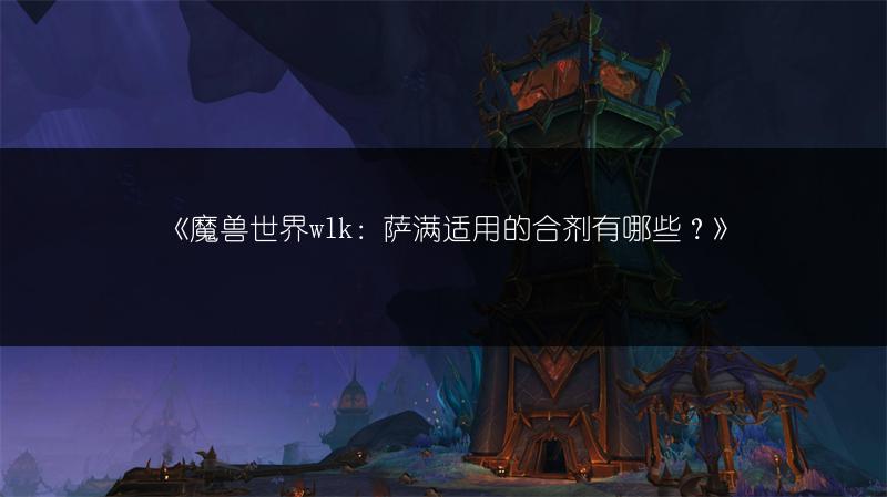 《魔兽世界wlk：萨满适用的合剂有哪些？》