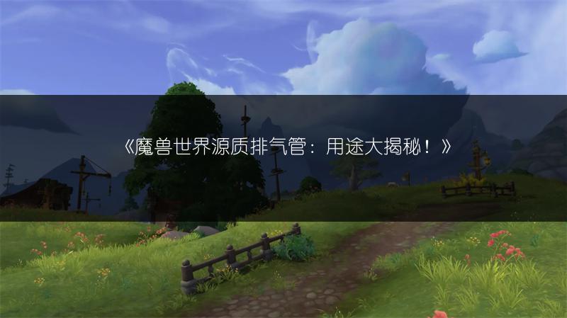 《魔兽世界源质排气管：用途大揭秘！》