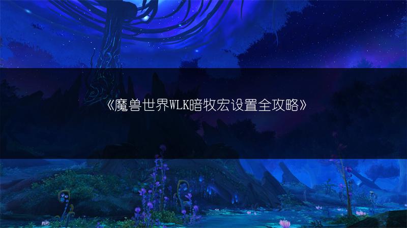 《魔兽世界WLK暗牧宏设置全攻略》