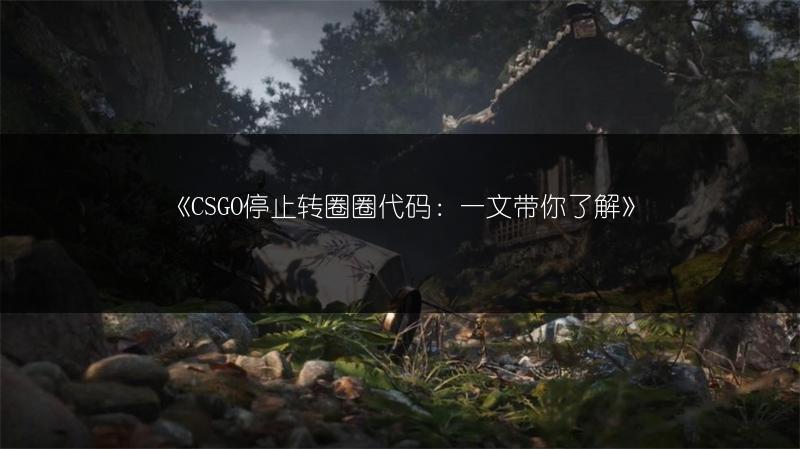 《CSGO停止转圈圈代码：一文带你了解》