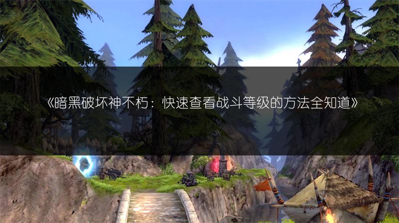 《暗黑破坏神不朽：快速查看战斗等级的方法全知道》