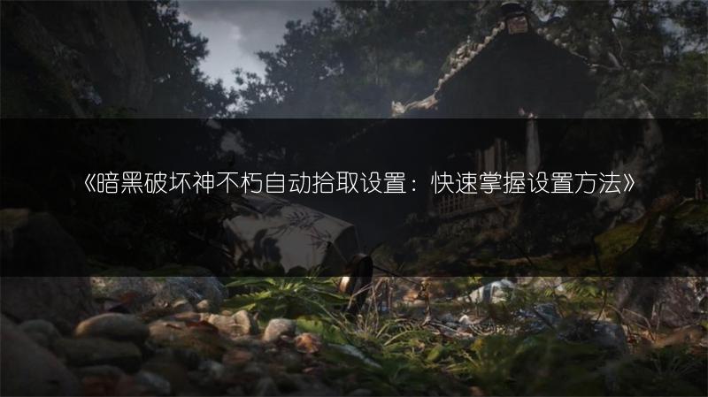 《暗黑破坏神不朽自动拾取设置：快速掌握设置方法》
