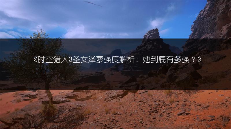 《时空猎人3圣女泽萝强度解析：她到底有多强？》