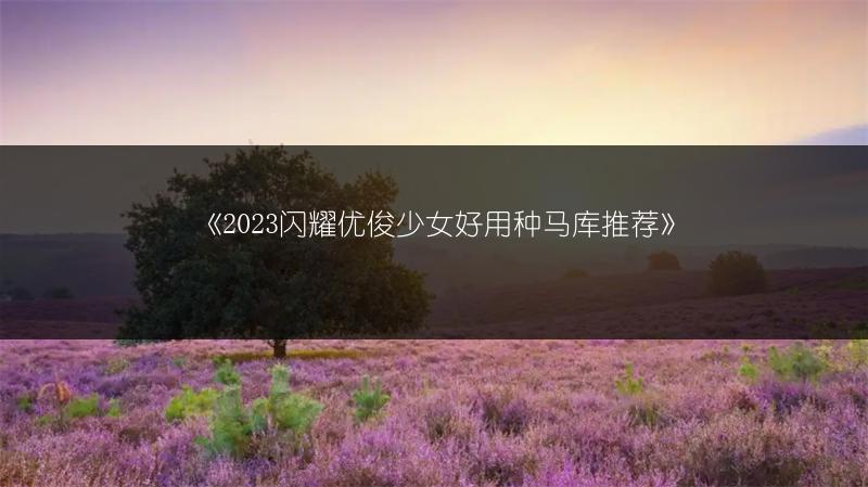 《2023闪耀优俊少女好用种马库推荐》
