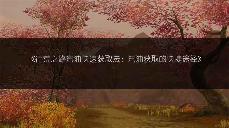 《行荒之路汽油快速获取法：汽油获取的快捷途径》