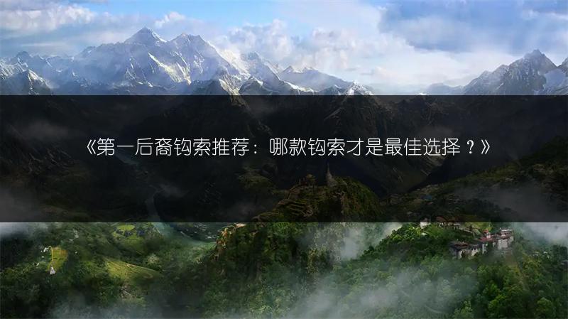 《第一后裔钩索推荐：哪款钩索才是最佳选择？》