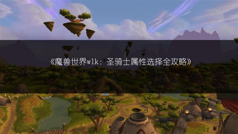《魔兽世界wlk：圣骑士属性选择全攻略》