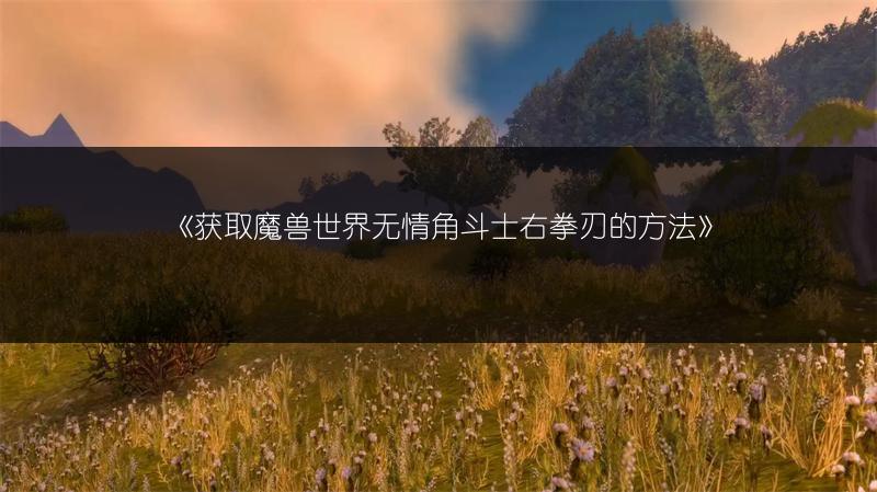 《获取魔兽世界无情角斗士右拳刃的方法》