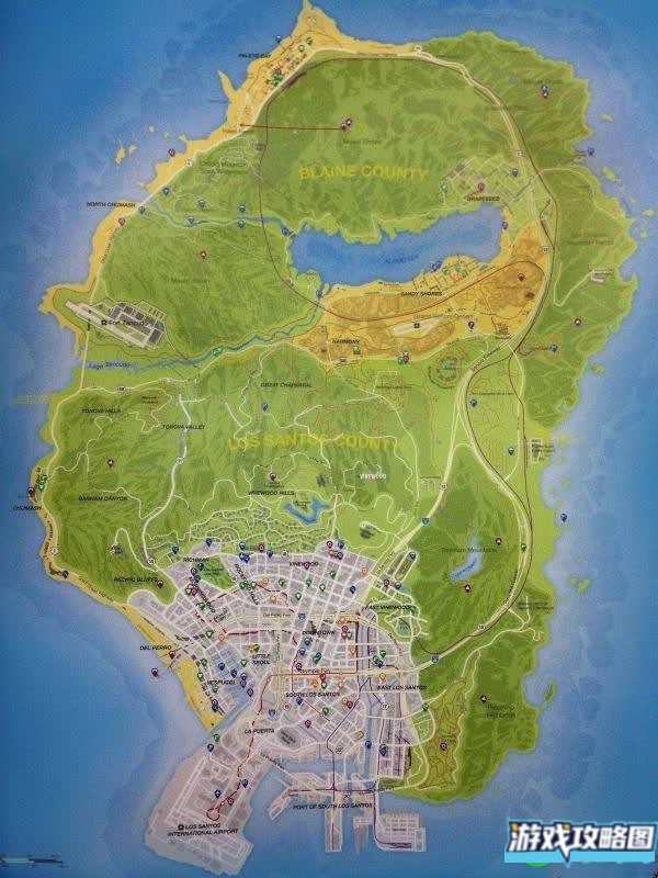 《侠盗猎车手5》全景地图一览