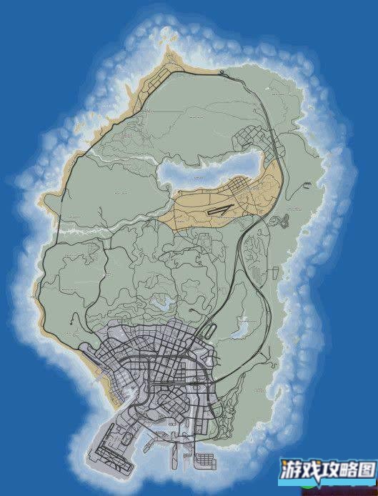 侠盗猎车手5高清地图卫星、公路地图一览