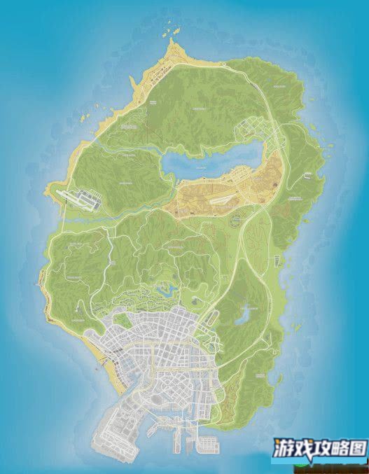 侠盗猎车手5高清地图卫星、公路地图一览