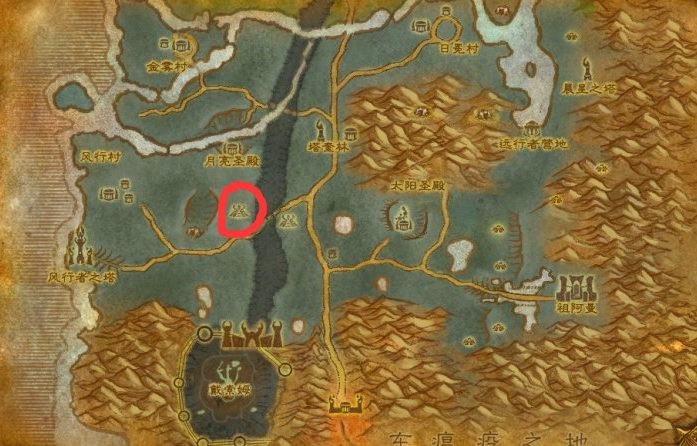 魔兽世界鲜血通灵塔在哪