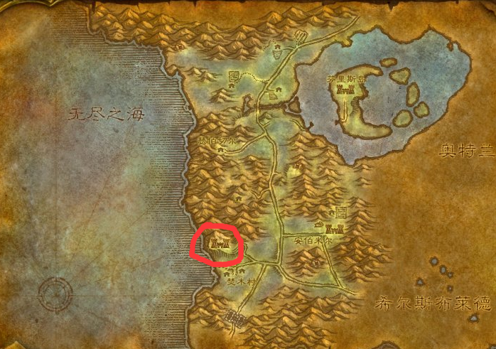 魔兽世界银松森林影牙城堡在哪