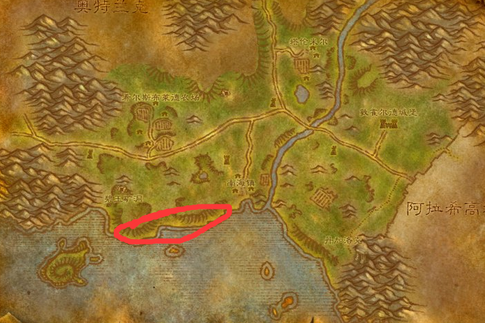 魔兽世界西部海岸在哪