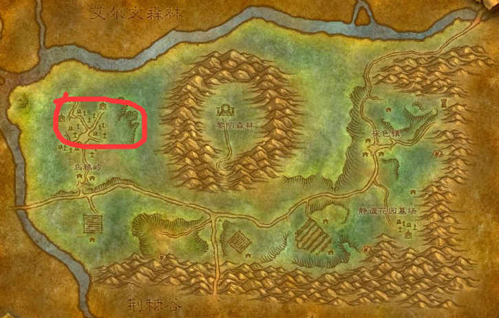 魔兽世界乌鸦岭墓地在哪